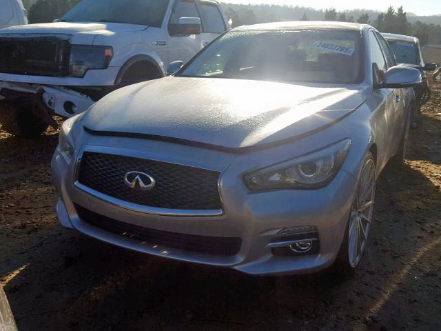 JN1BV7APXFM341022 - 2015 INFINITI Q50 BASE SILVER photo 2