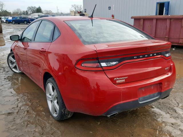 1C3CDFEB7FD194241 - 2015 DODGE DART GT RED photo 3