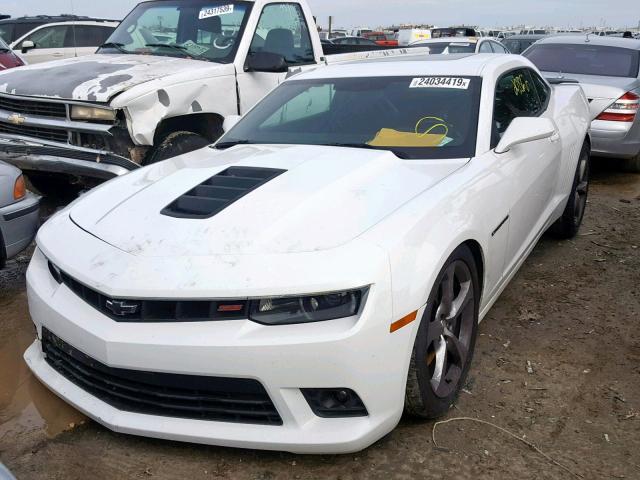 2G1FK1EJ4E9149335 - 2014 CHEVROLET CAMARO 2SS WHITE photo 2