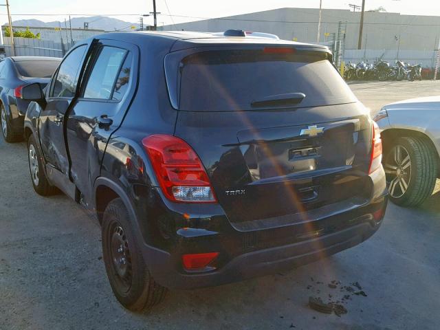 3GNCJKSB9JL279495 - 2018 CHEVROLET TRAX LS BLACK photo 3