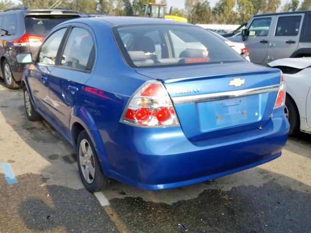 KL1TD5DE8BB152711 - 2011 CHEVROLET AVEO LS BLUE photo 3