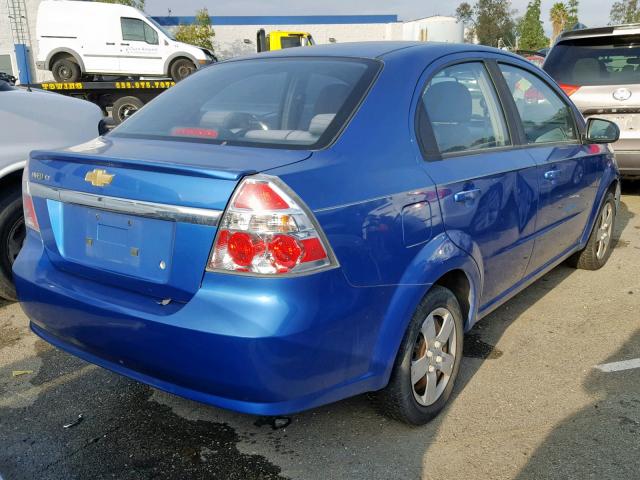 KL1TD5DE8BB152711 - 2011 CHEVROLET AVEO LS BLUE photo 4