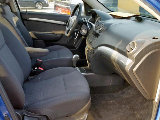 KL1TD5DE8BB152711 - 2011 CHEVROLET AVEO LS BLUE photo 5