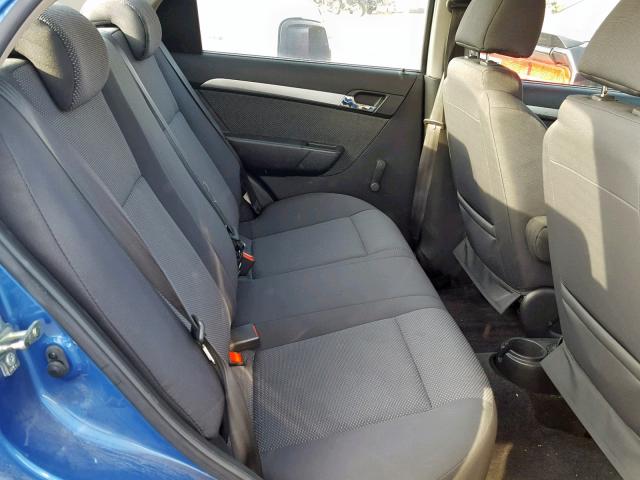 KL1TD5DE8BB152711 - 2011 CHEVROLET AVEO LS BLUE photo 6