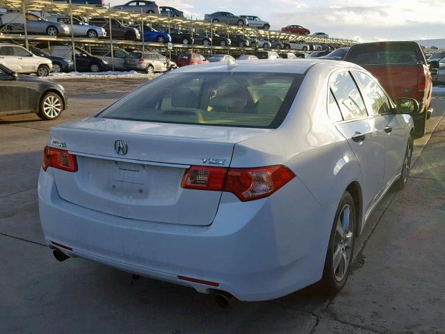 JH4CU2F41DC001023 - 2013 ACURA TSX WHITE photo 4