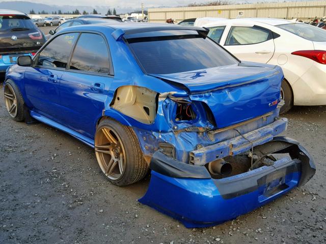 JF1GD706X5L518421 - 2005 SUBARU IMPREZA WR BLUE photo 3