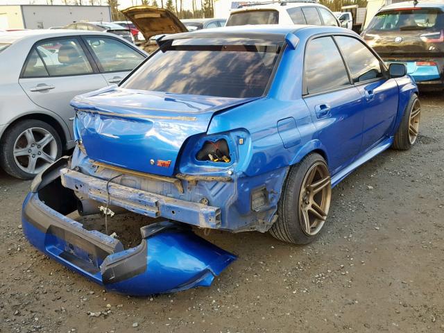 JF1GD706X5L518421 - 2005 SUBARU IMPREZA WR BLUE photo 4