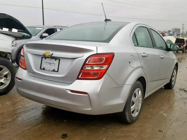 1G1JB5SH5H4103796 - 2017 CHEVROLET SONIC LS SILVER photo 4