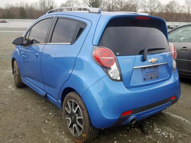 KL8CF6S94DC551703 - 2013 CHEVROLET SPARK 2LT BLUE photo 3