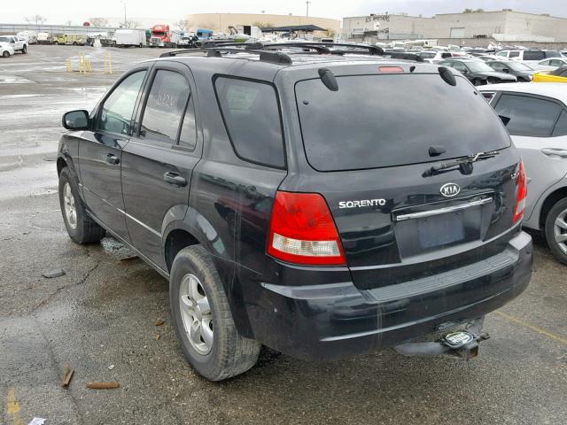 KNDJC733765655441 - 2006 KIA SORENTO EX BLACK photo 3