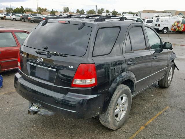 KNDJC733765655441 - 2006 KIA SORENTO EX BLACK photo 4