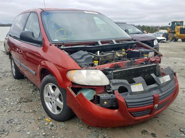 1D4GP45R37B143776 - 2007 DODGE CARAVAN SX RED photo 1