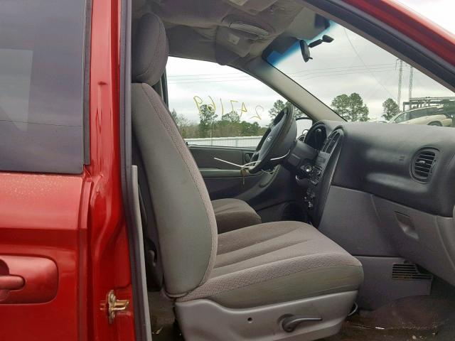 1D4GP45R37B143776 - 2007 DODGE CARAVAN SX RED photo 5