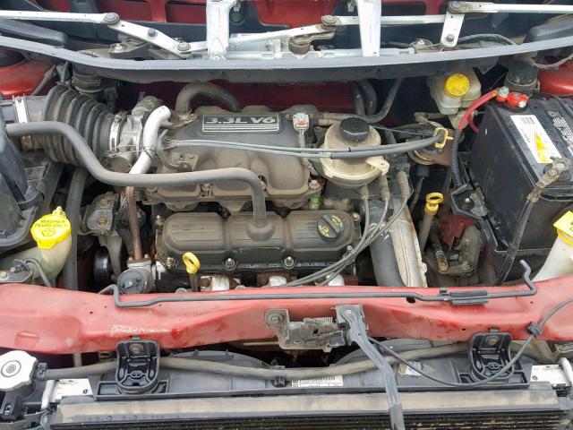 1D4GP45R37B143776 - 2007 DODGE CARAVAN SX RED photo 7