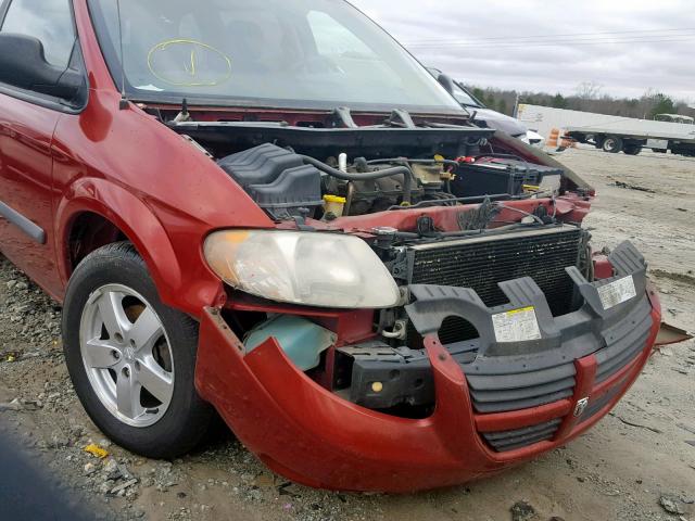 1D4GP45R37B143776 - 2007 DODGE CARAVAN SX RED photo 9