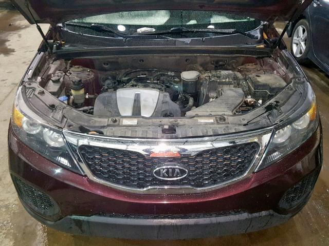 5XYKTDA29CG291698 - 2012 KIA SORENTO BA PURPLE photo 7