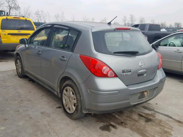 3N1BC1CP6AL437653 - 2010 NISSAN VERSA S SILVER photo 3