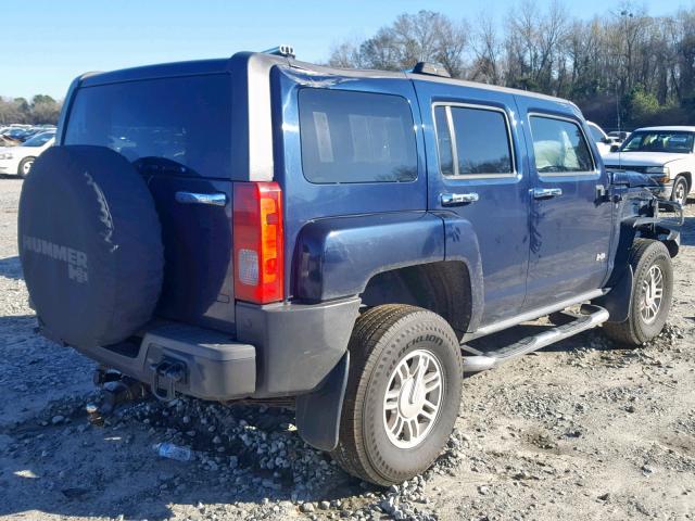 5GTEN13E388157189 - 2008 HUMMER H3 BLUE photo 4