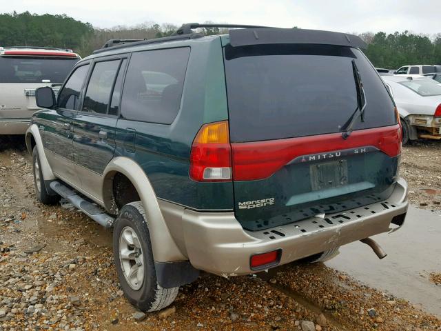 JA4LS31H5XP018874 - 1999 MITSUBISHI MONTERO SP GREEN photo 3