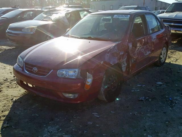 2T1BR12E52C579394 - 2002 TOYOTA COROLLA CE Tünd qırmızı foto 2