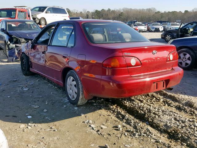 2T1BR12E52C579394 - 2002 TOYOTA COROLLA CE Tünd qırmızı foto 3