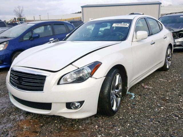 JN1BY1AP8DM513078 - 2013 INFINITI M37 WHITE photo 2