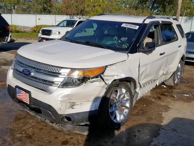 1FM5K7D88EGC33014 - 2014 FORD EXPLORER X WHITE photo 2