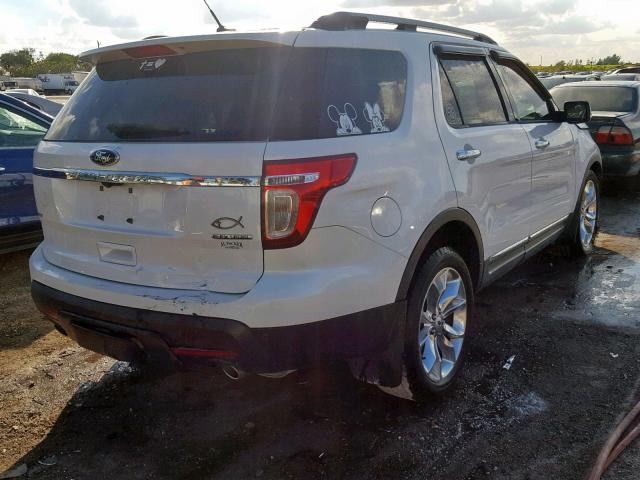 1FM5K7D88EGC33014 - 2014 FORD EXPLORER X WHITE photo 4