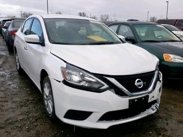 3N1AB7AP6JL649036 - 2018 NISSAN SENTRA SV WHITE photo 1