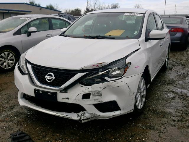 3N1AB7AP6JL649036 - 2018 NISSAN SENTRA SV WHITE photo 2