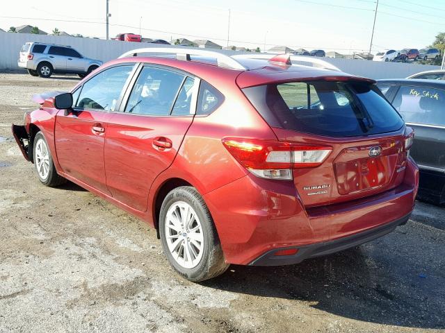 4S3GTAD6XJ3740259 - 2018 SUBARU IMPREZA PR RED photo 3