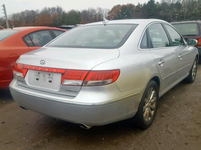 KMHFC46F59A373378 - 2009 HYUNDAI AZERA SE SILVER photo 4