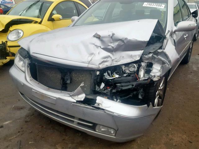 KMHFC46F59A373378 - 2009 HYUNDAI AZERA SE SILVER photo 9