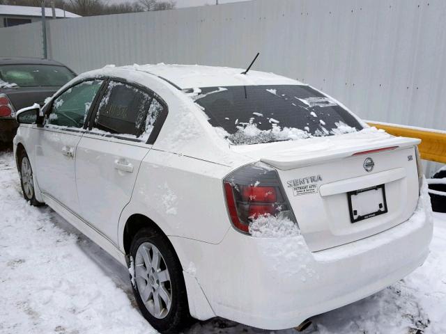 3N1AB6APXBL673108 - 2011 NISSAN SENTRA 2.0 WHITE photo 3