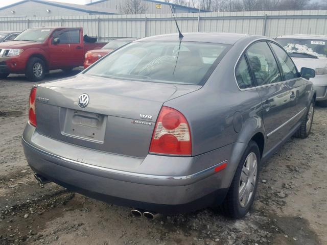 WVWUK63BX3P094394 - 2003 VOLKSWAGEN PASSAT W8 GRAY photo 4