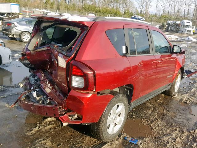 1C4NJCBA1FD397228 - 2015 JEEP COMPASS SP RED photo 4