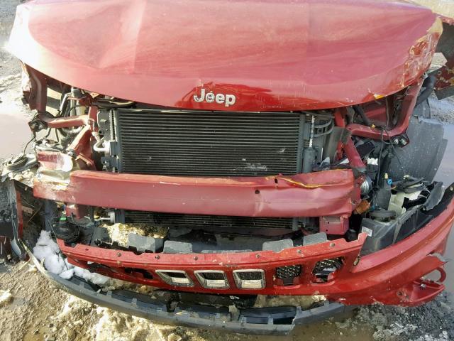 1C4NJCBA1FD397228 - 2015 JEEP COMPASS SP RED photo 9