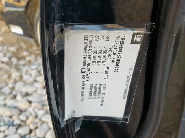 1GEEH90Y62U550248 - 2002 CADILLAC PROFESSION BLACK photo 10