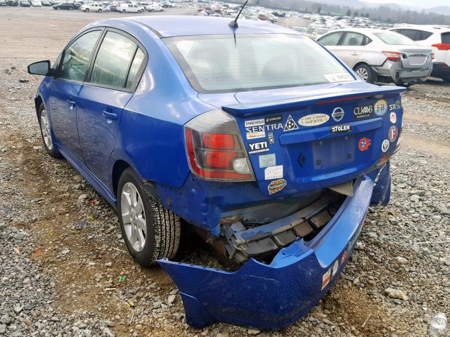 3N1AB6AP6AL637494 - 2010 NISSAN SENTRA 2.0 BLUE photo 3