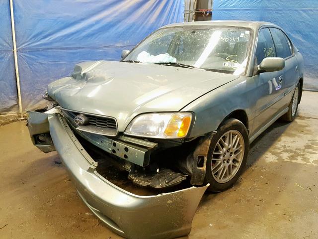 4S3BE635137207870 - 2003 SUBARU LEGACY L GREEN photo 2