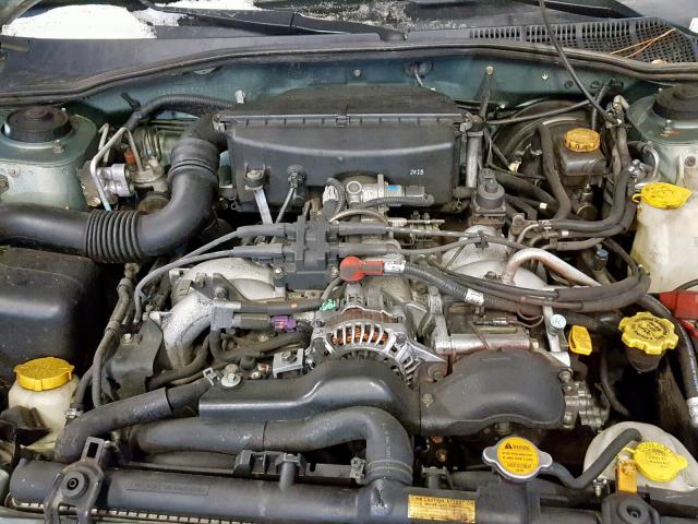 4S3BE635137207870 - 2003 SUBARU LEGACY L GREEN photo 7