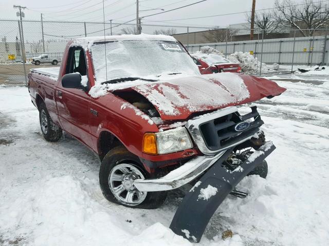 1FTYR10D84PA85197 - 2004 FORD RANGER MAROON photo 1