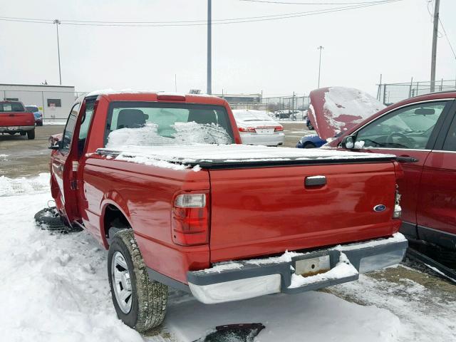 1FTYR10D84PA85197 - 2004 FORD RANGER MAROON photo 3