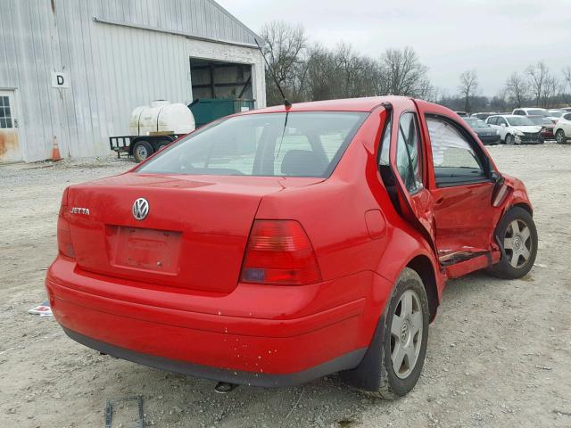 3VWSB69M62M115081 - 2002 VOLKSWAGEN JETTA GLS RED photo 4