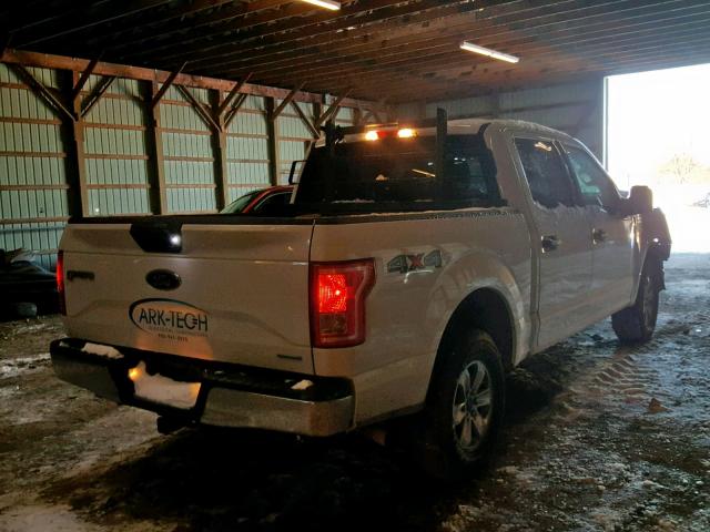 1FTEW1EF9GFD43243 - 2016 FORD F150 SUPER WHITE photo 4