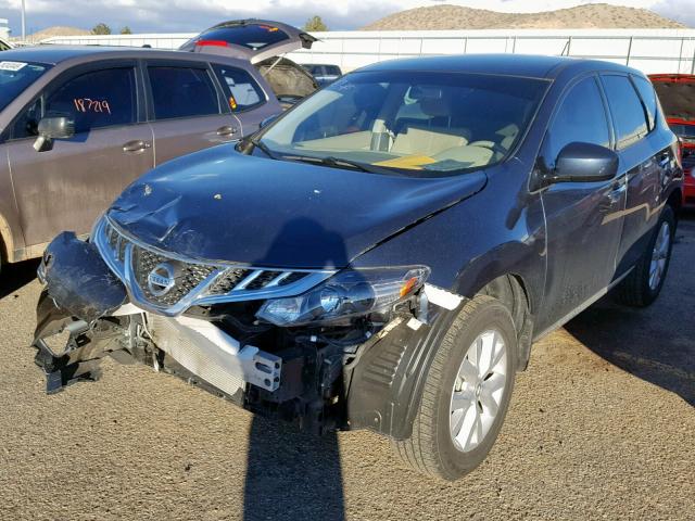 JN8AZ1MU9EW419096 - 2014 NISSAN MURANO S BLUE photo 2