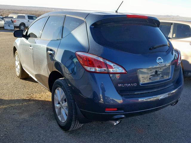 JN8AZ1MU9EW419096 - 2014 NISSAN MURANO S BLUE photo 3