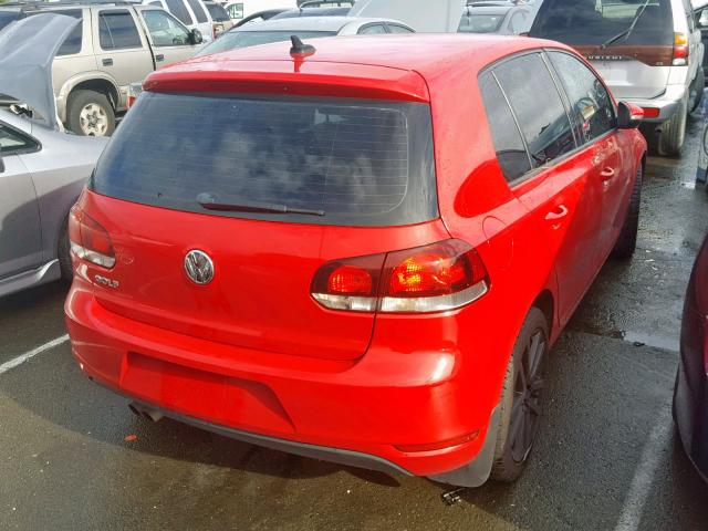 WVWDB7AJ7DW086437 - 2013 VOLKSWAGEN GOLF 红色 照片 4