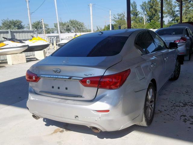 JN1BV7AP6EM690564 - 2014 INFINITI Q50 BASE SILVER photo 4