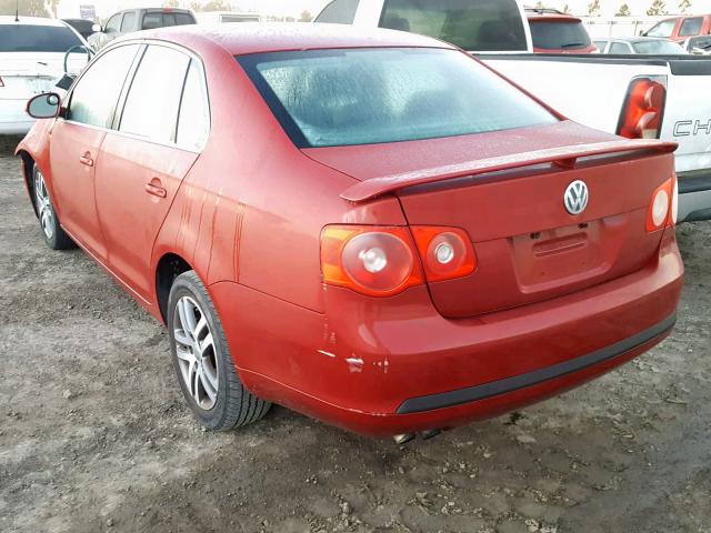 3VWRT71K66M808346 - 2006 VOLKSWAGEN JETTA TDI RED photo 3